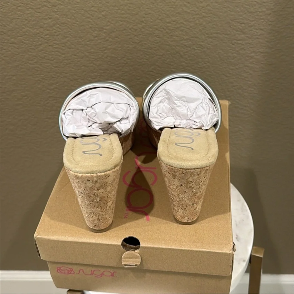 Sugar Gold and Silver Striped Mules - Picture 8 of 10